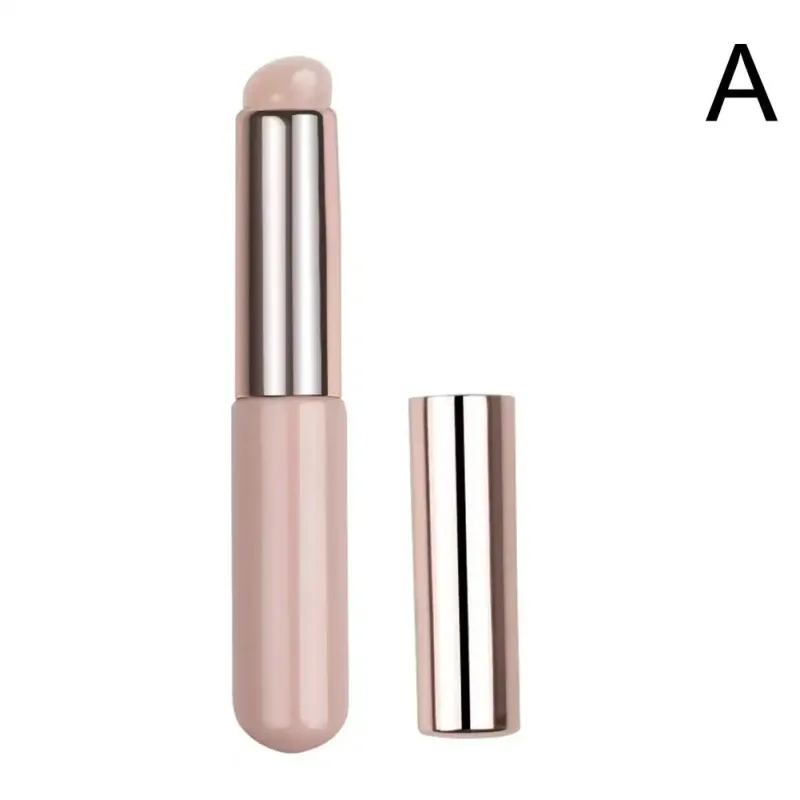 Silicone Lip Brush With Cover Cap Lid Concealer Brush Lipstick & Lip Balm Applicator Soft Lipstick Makeup Brushes Round Head