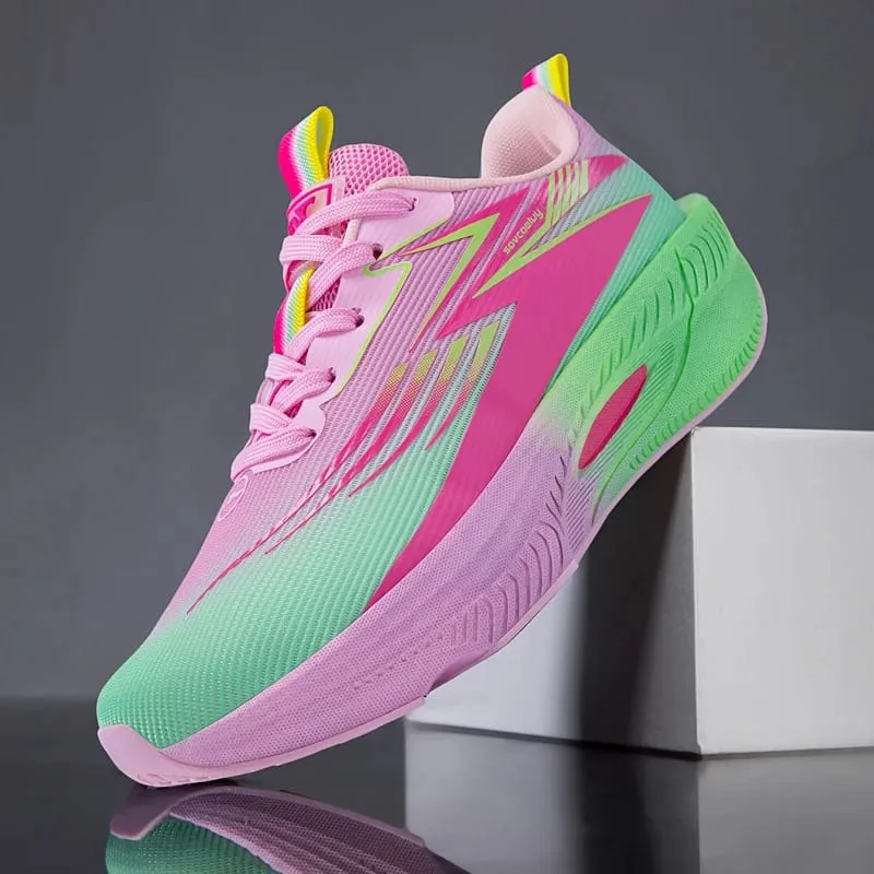 Marathon Running Shoes Men Carbon Board Air Cushion Sports Breathable Lightweight Women's Comfortable Athletic Nonskid Sneakers