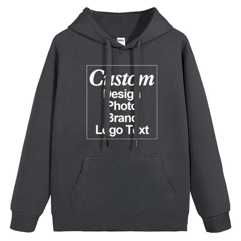 High Quality Custom Hoodie Cotton Sweatshirt Print Embroidery Brand Logo Text Photo Design Men Women Famliy Team Clothing 300g