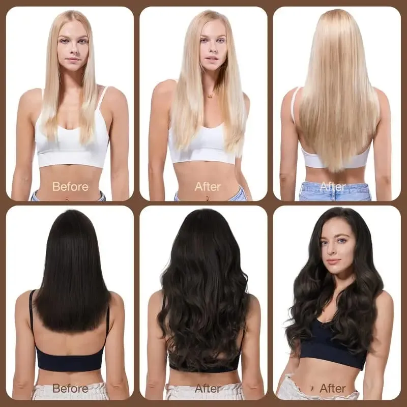Straight Tape in Hair Extensions Human Hair Natural Black 20 Inch 50g 20pcs Skin Weft Seamless Tape in Real Remy Straight Hair for Women