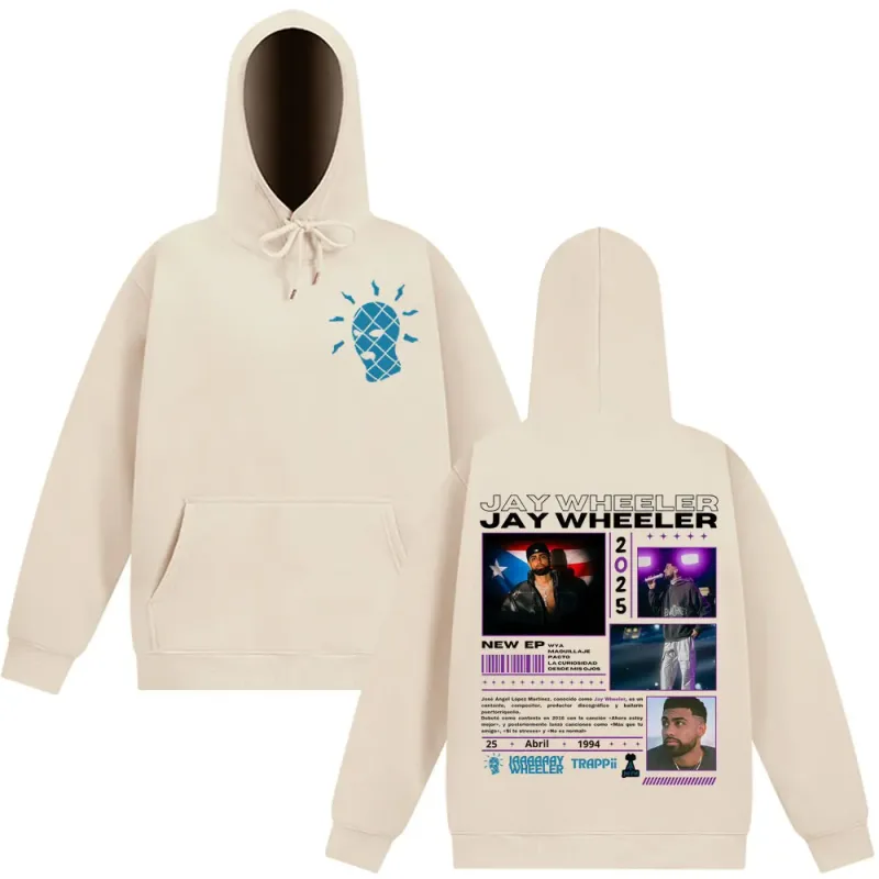 Rapper Jay Wheeler Tour 2025 Print Hoodies Men's Women Fashion Sweatshirt Long-sleeved Casual Loose High Quality Tracksuit Tops