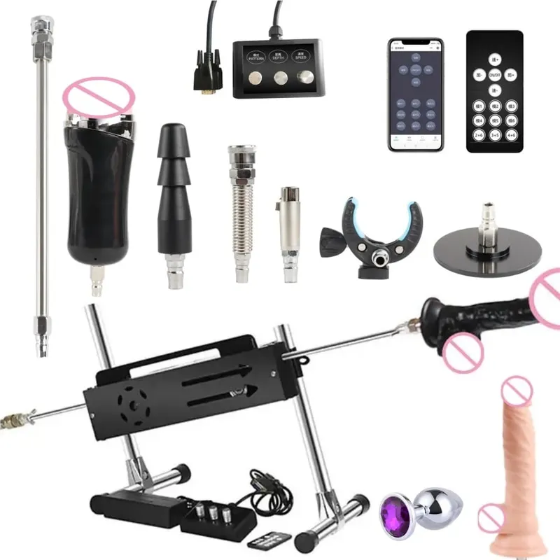 70W/120W/200W Power Sex Machine Silent Adults Masturbation Vac-u Lock Sex Machine With Dildo for Women Sex Toys