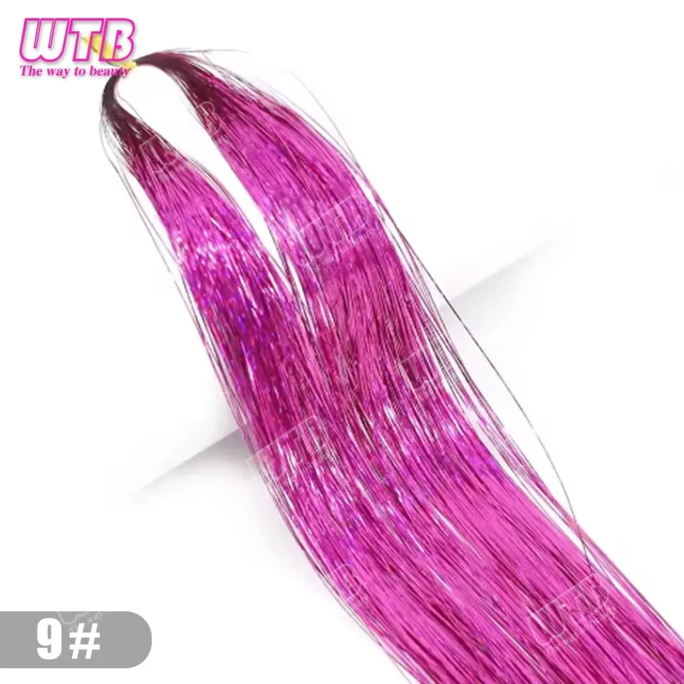 Multi-Color Glitter Synthetic Hair Extension Wig BB Clip Style Suitable for Women and Girls to Wear During Holidays and Events
