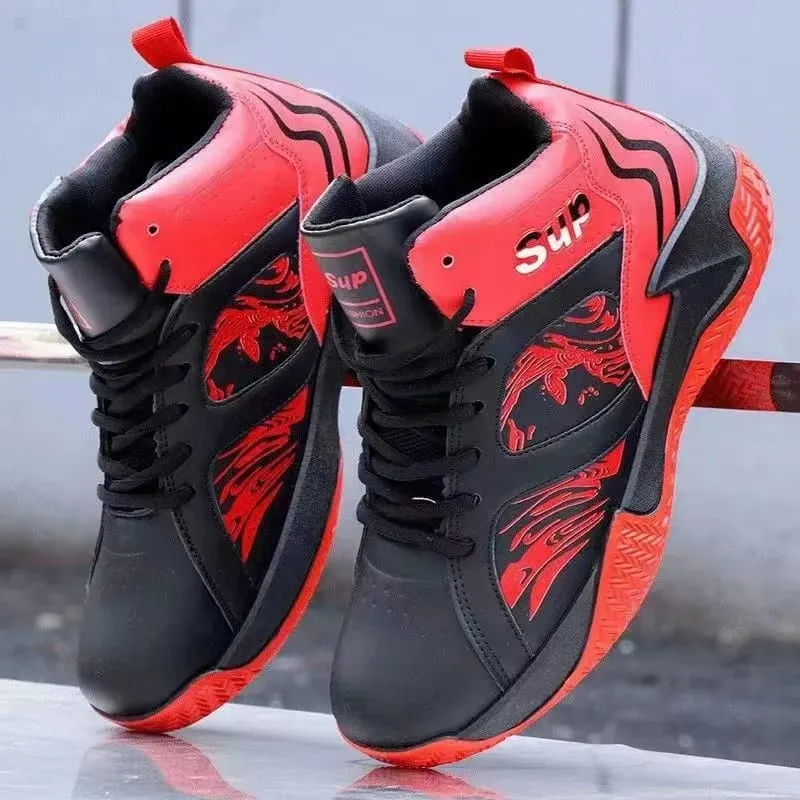 New Anti-Slip Men's Sneaker High Top Men's Basketball Shoes Luxury Comfortable Running Shoes Fashionable Versatile Casual Shoes