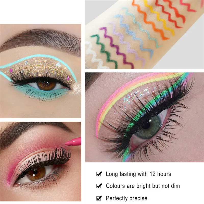 20 Colors Matte Eyeliner Waterproof Long Lasting Gel Liner Easy To Use Rotatable Eyeliner Colorful Eye Liner Eyes Makeup Tools