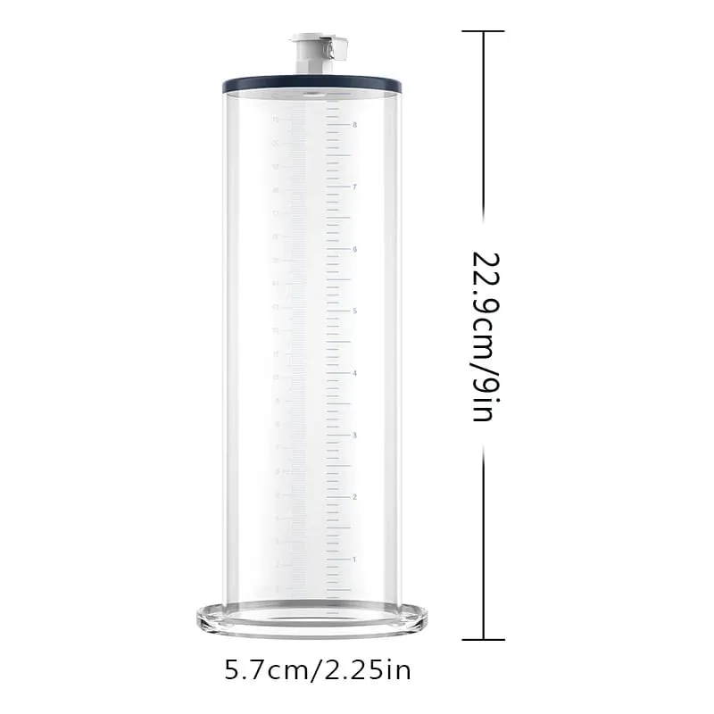 Manual Acrylic Penis Pump for Men with Pressure Gauge Clear Cylinders Vacuum Enlargement Masturbation Trainer Adult Sex Toy Set