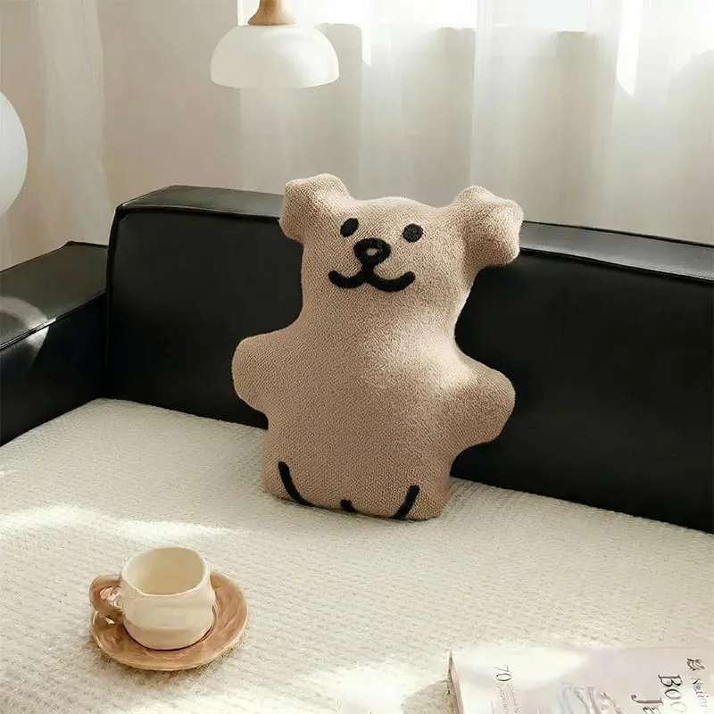 Cute Cartoon Stuffed Animal Cushion Cover Nordic Ins Style Plush Pillow Soft Sofa Living Room Decorative Pillow Case Home Decor