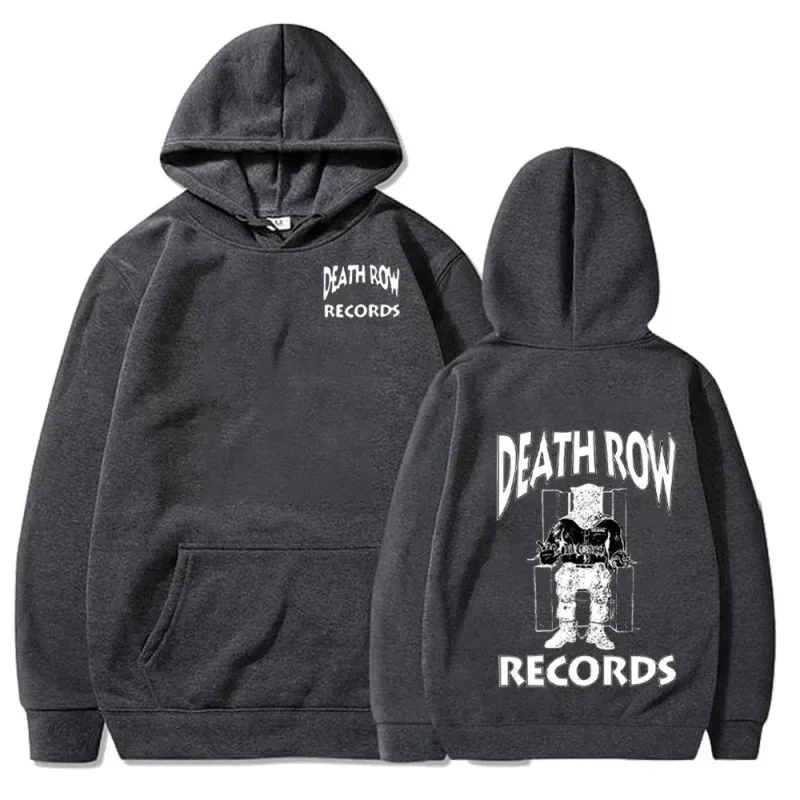 Death Row Records Hoodies Spring Autumn Fleece Hoodie Pullover Fashion Men Women Loose Hooded Sweatshirts Hip Hop Streetwear Top