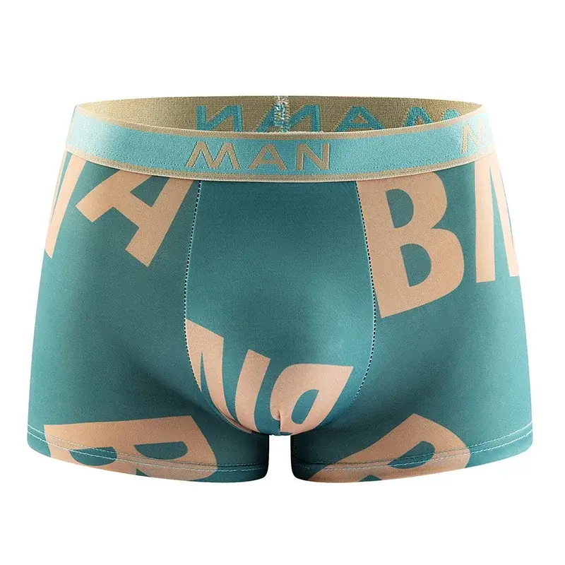 6PCS/SET Men's Underwear Ice Slik Men Panties Boys' Boxing Letter Printed Underwear Plus Size L-4XL Breathable Boxer Shorts