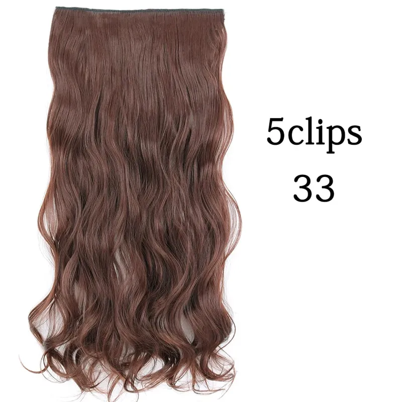 Tổng Hợp 22 32 Inch 5 Kẹp Tóc Chịu Nhiệt Giả Bộ Tóc Giả Dài Lượn Sóng Kiểu Tóc Kẹp Trong Tóc