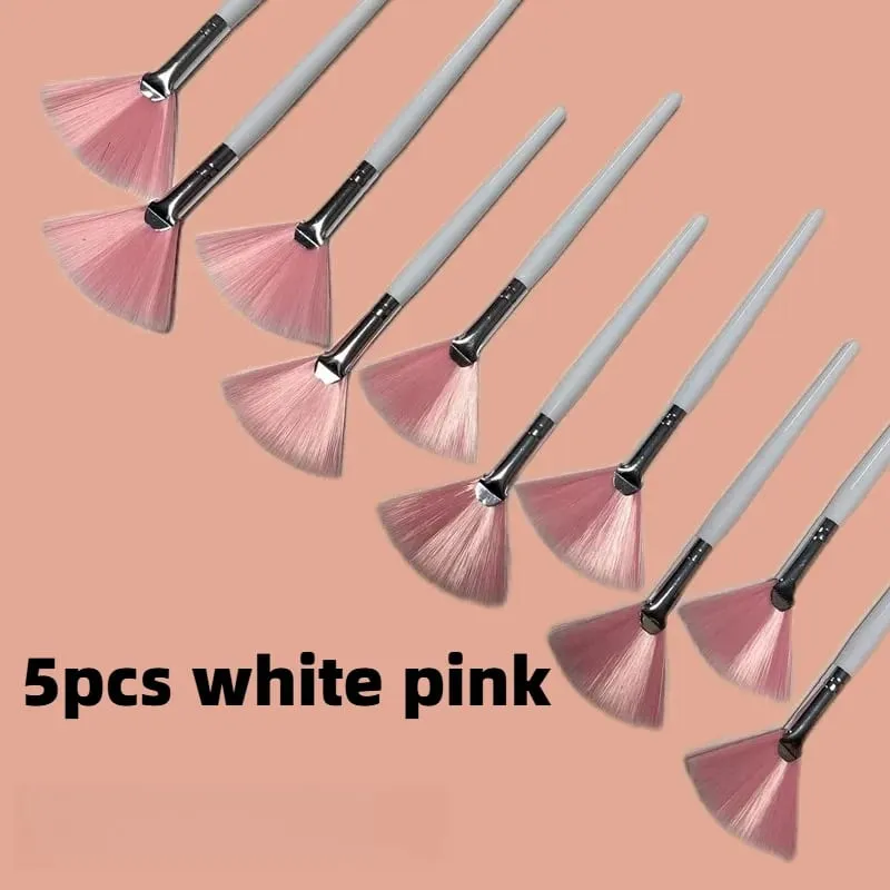 5/10pcs Fan Shape Foundation Makeup Brushes Multifunctional Facial Mask Brush Essential Oil Women Beauty Makeup Tools Brush