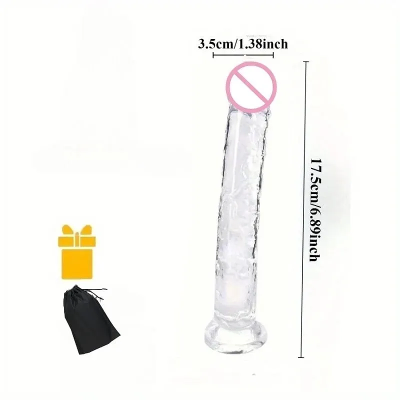 Women Realistic Anal Butt Plug Transparent Dildo Suction Cup Big Dick Soft Masturbators G Spot Big Penis Adult Sex Product 18+