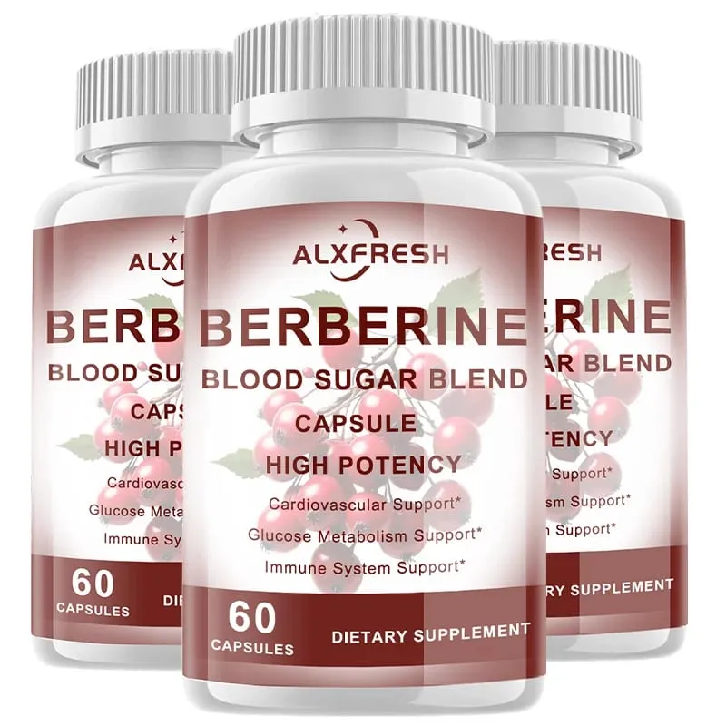 Berberine Capsules For Regulate Blood Sugar and Improve Insulin Resistance Polycystic Ovary Syndrome Cardiovascular Fatty Liver