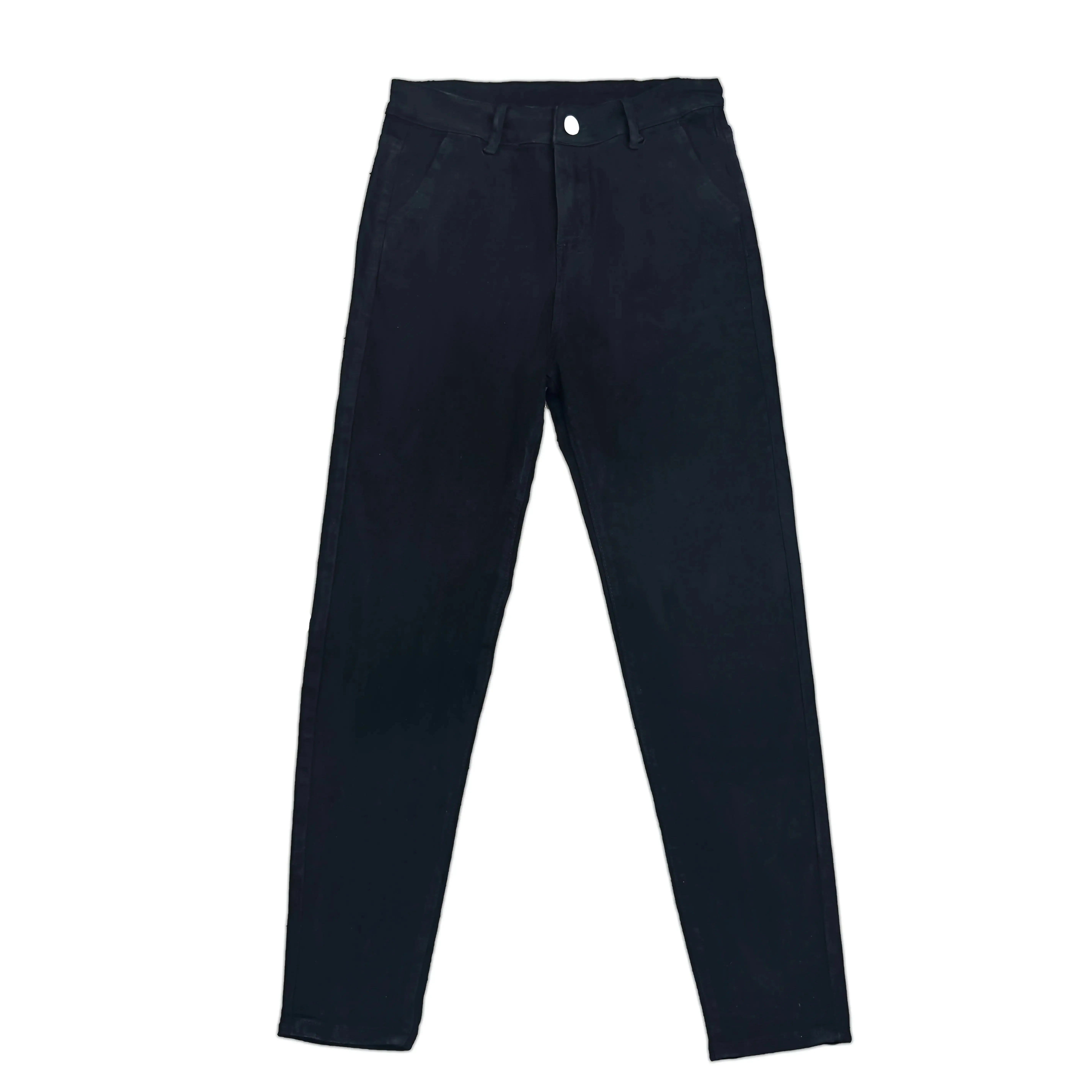 Men's new fashionable and trendy casual slim fit black and white leg binding jeans