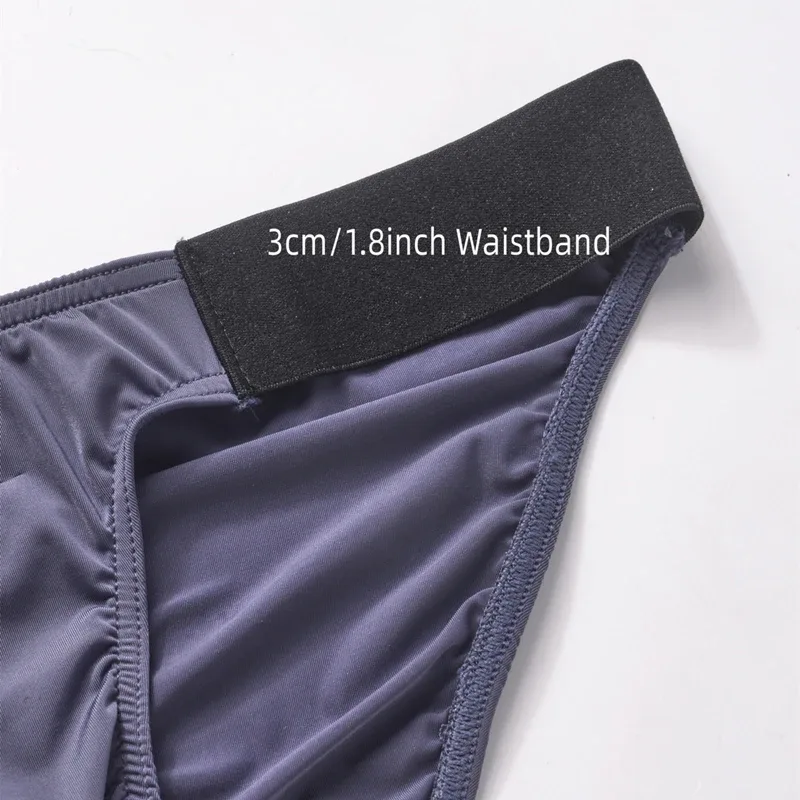 Seluar Sutera Ais Seluar Dalam Lelaki Seluar Dalam Tali Pinggang Lebar Lelaki Seksi U Pouch Kedut Belakang Bikini Slip Hombre Bernafas Pakaian Dalam Eksotik 3256808930282413