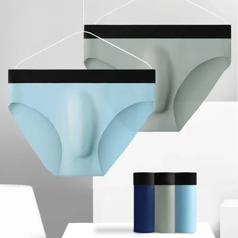 3PC Ice silk texture briefs, sobrang lamig sa balat sa tag-araw, tamasahin ang silky touch