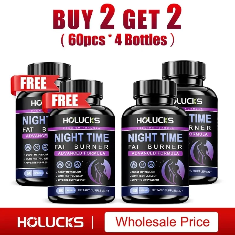 Buy 1 Get 1 Free! Pure Night Time Fat Burner Supplement for Balances Hormones Reduces Stress Eating & Restful Sleep Relax