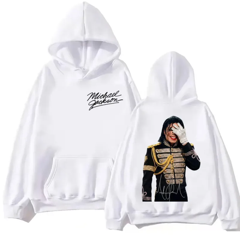 90's Classics Michael Jackson Graphic Hoodies Men Women Harajuku Rock Style Pullovers Vintage Fashion Long Sleeve Sweatshirts