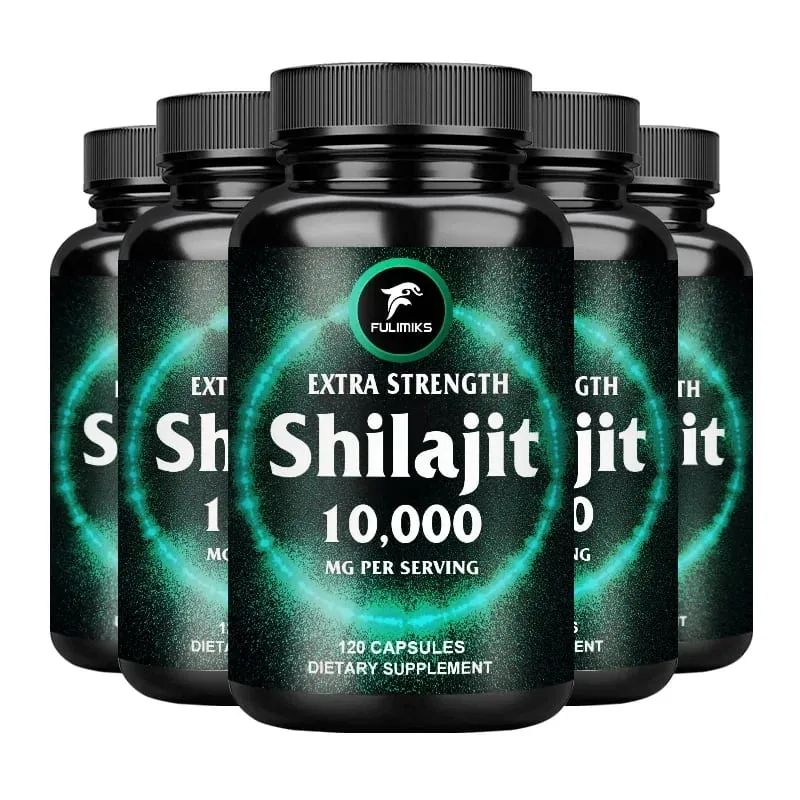Fulimiks Shilajit 10000mg Caapsules with Pure Himalayan Extract & Fulvic Acid Support Daily Vitality Stamina Overall Health