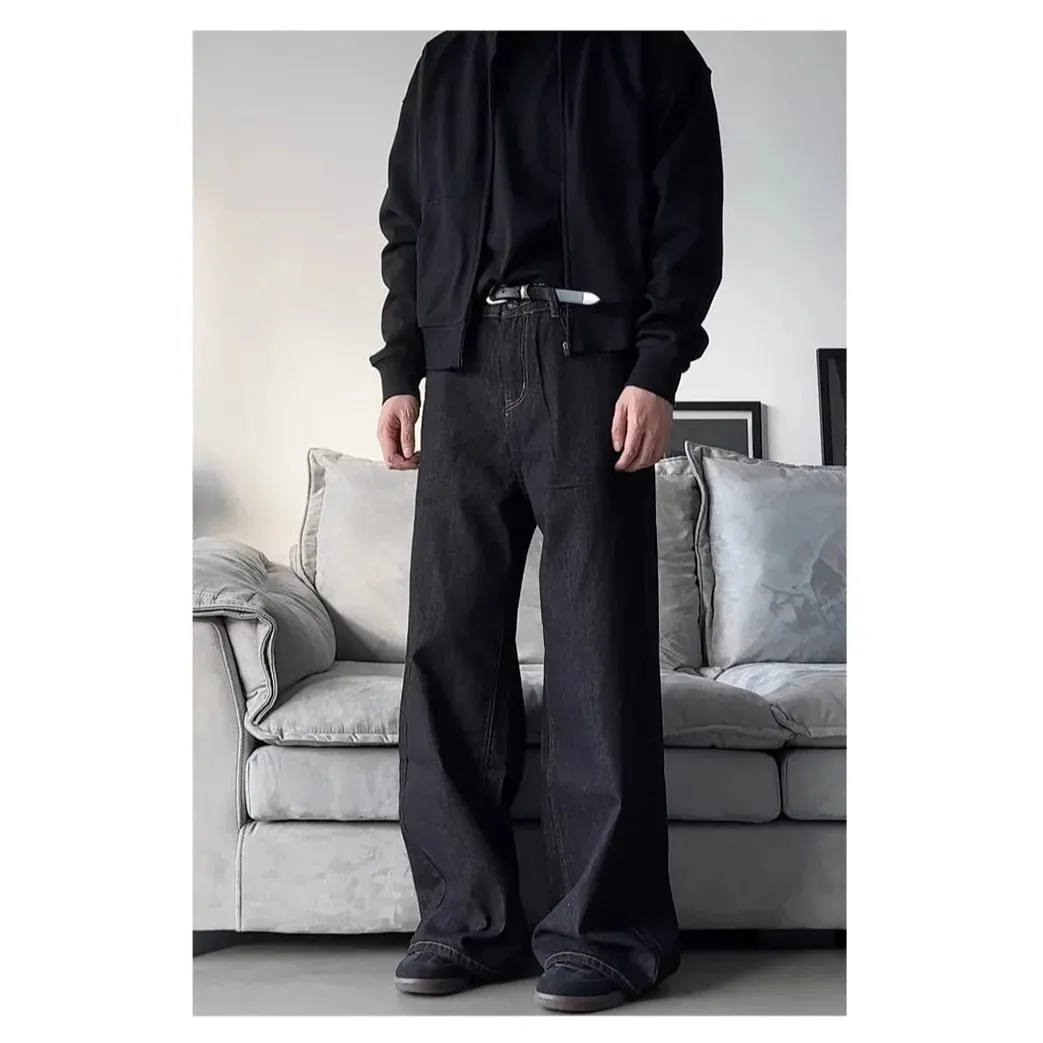 American Washed Retro Classic Straight Loose Autumn And Winter Men's And Women's Jeans