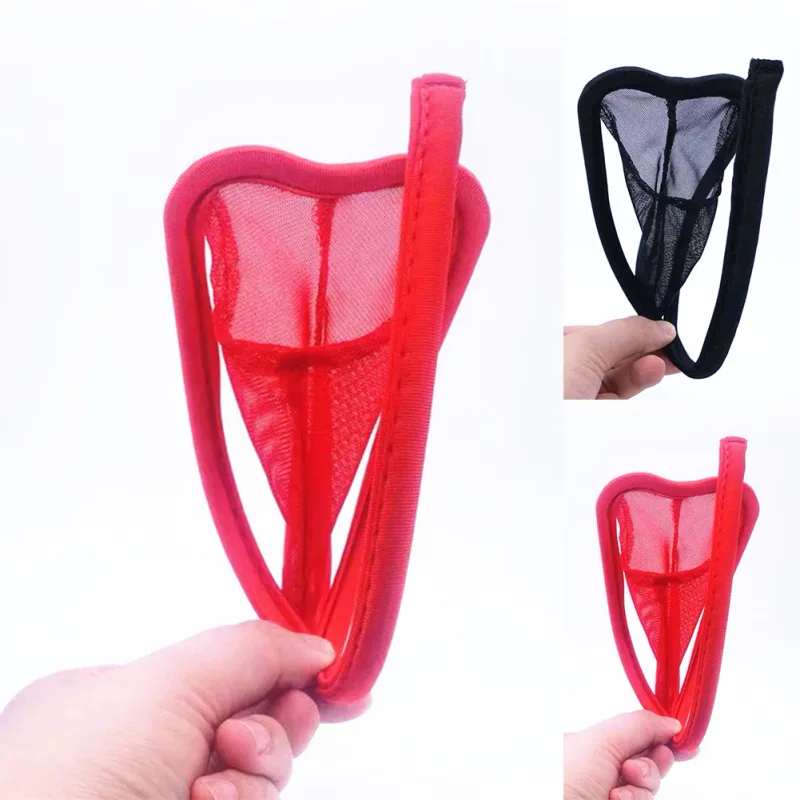 Comfy Fashion Mens Brief C-String Solid Thong Underpants Underwear Bikini Briefs Bulge Pouch Comfortable Lingerie