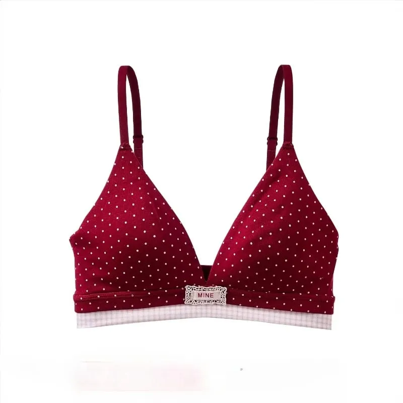 Summer New Sweet Modal Cotton Bra Set Wirefree Lift & Support Small Bust Gathering Anti-Sagging Large Cups Sexy Slimming Look