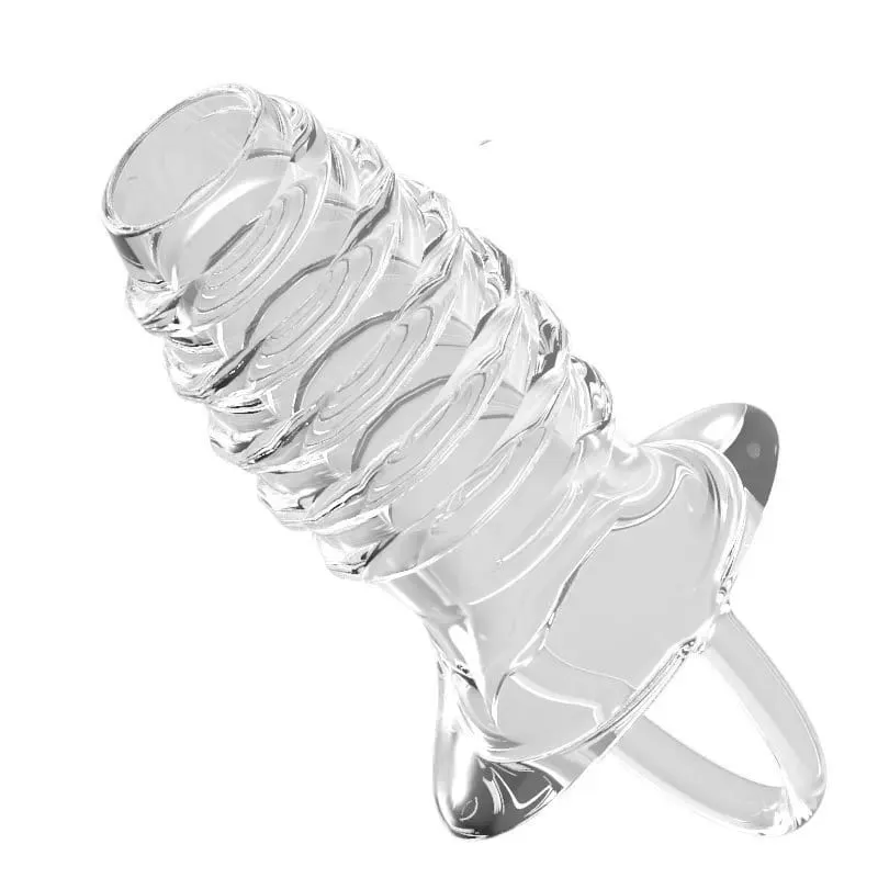 Men's Cock Ring Penis Sleeve Delay Ejaculation Penis Enlargement Reusable Condom Dildo Male Adult Sex Toys