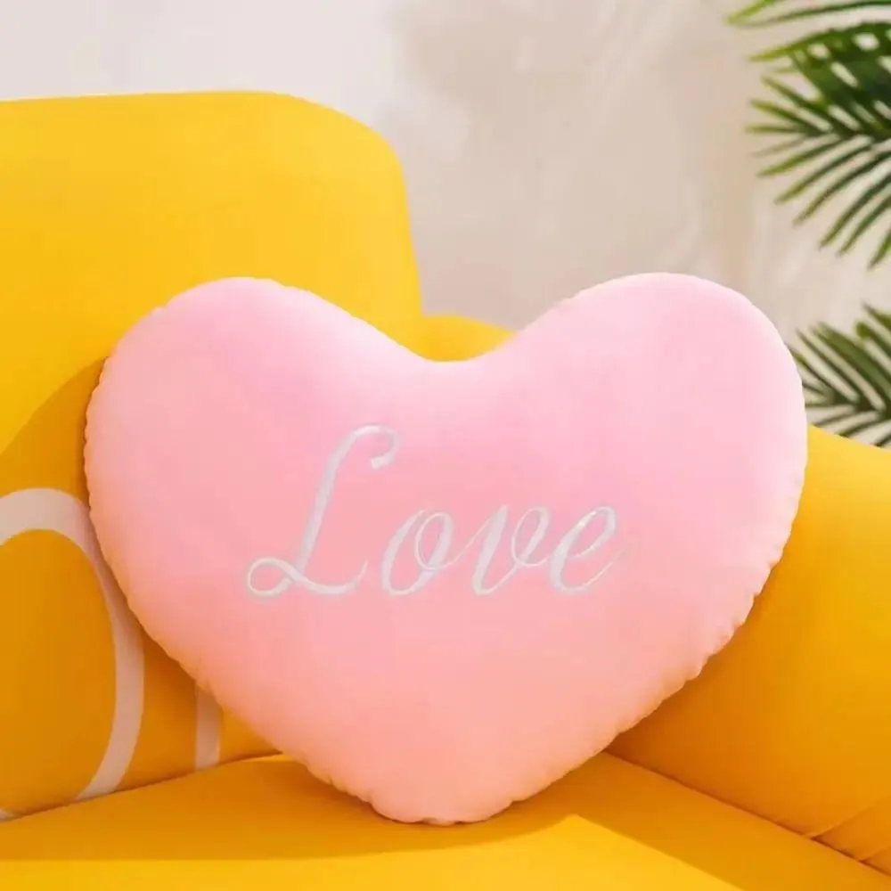New Heart Shape Heart Plush Pillow Pink Color Valentines gift Soft Pillow Red Color Stuffed Pillow for Birthday