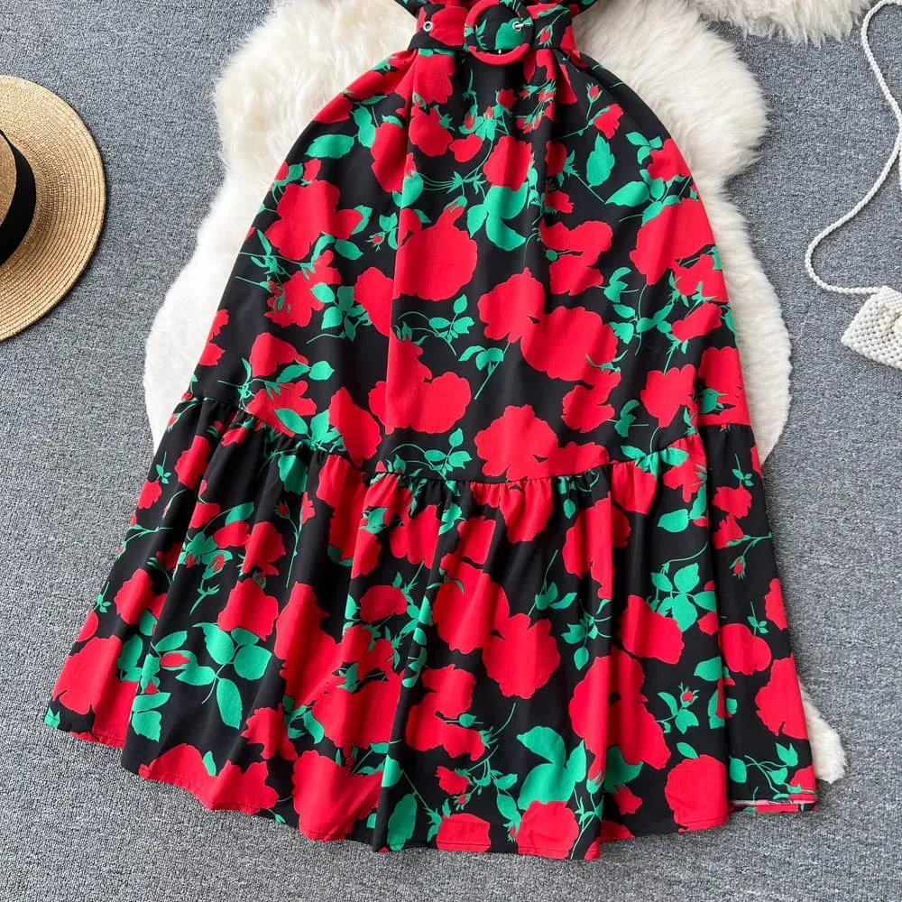 YuooMuoo Summer Style Floral Print Women Dress 2026 New Arrival Vintage Turn-down Collar Slim Waist Long Shirt Dress Vestidos