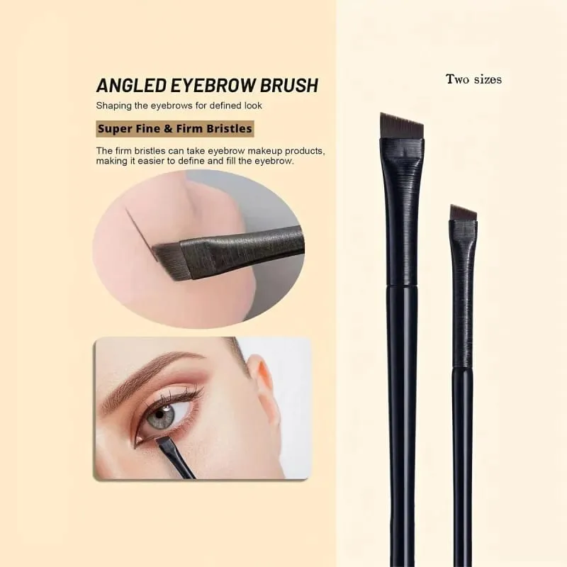 7pcs Precision Eye Makeup Brush Set Eye Makeup Brush Blade Eyeshadow Eyeliner Brush Slanted Eyebrow Makeup Brush