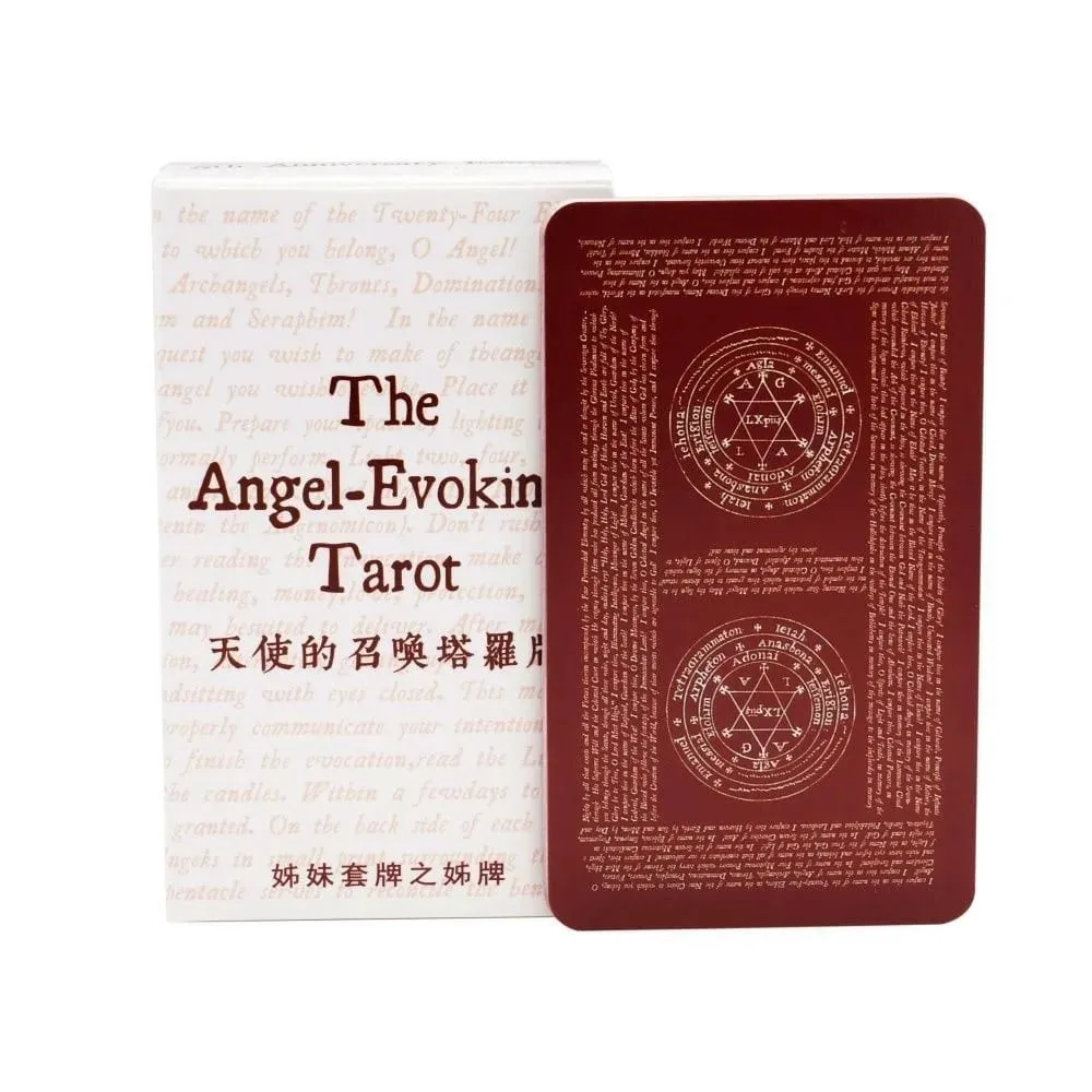 72 Kabbalistic Angels Oracle Angel-Evoking Tarot Deck - 78 Divine Guidance Cards with Angelic Sigils & Names 10.3*6cm