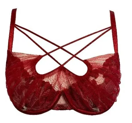 Ensemble de Lingerie d'été en dentelle brodée, cravate croisée, soutien-gorge Push Up en maille transparente, sous-vêtements confortables à porter au quotidien pour femmes, taille 32-38