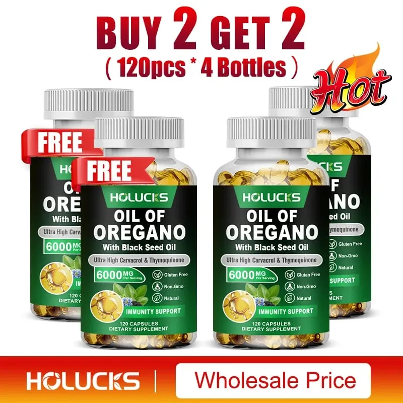Oregano Oil Softgels Promote Digestion Gut Health Immune & Energy Support Anti-oxidation Organic Foods Supplement Non-GMO