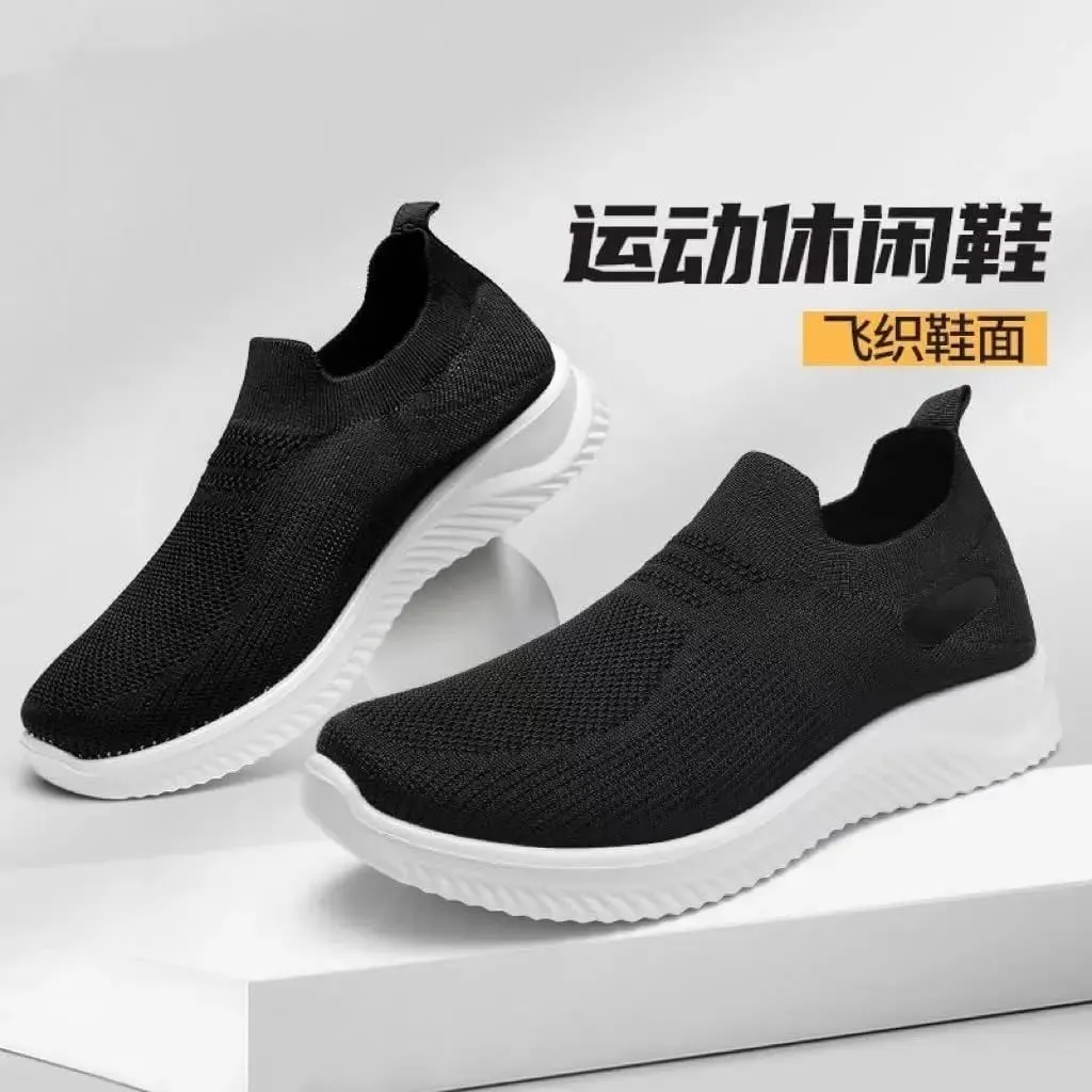 Summer Casual Men's One-Pedal Sneakers Soft-Soled Non-Slip Breathable Mesh Driving Comfortable Shoes