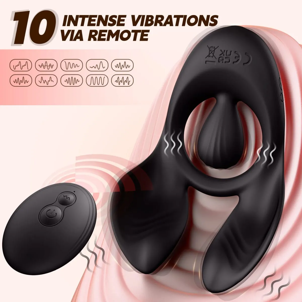 Y-Pao Vibrador Triple Motor Cock Ring Adult Sex Toys for Men Delay Ejaculation Remote Testicle Vibrator Clit Stimulator Couple