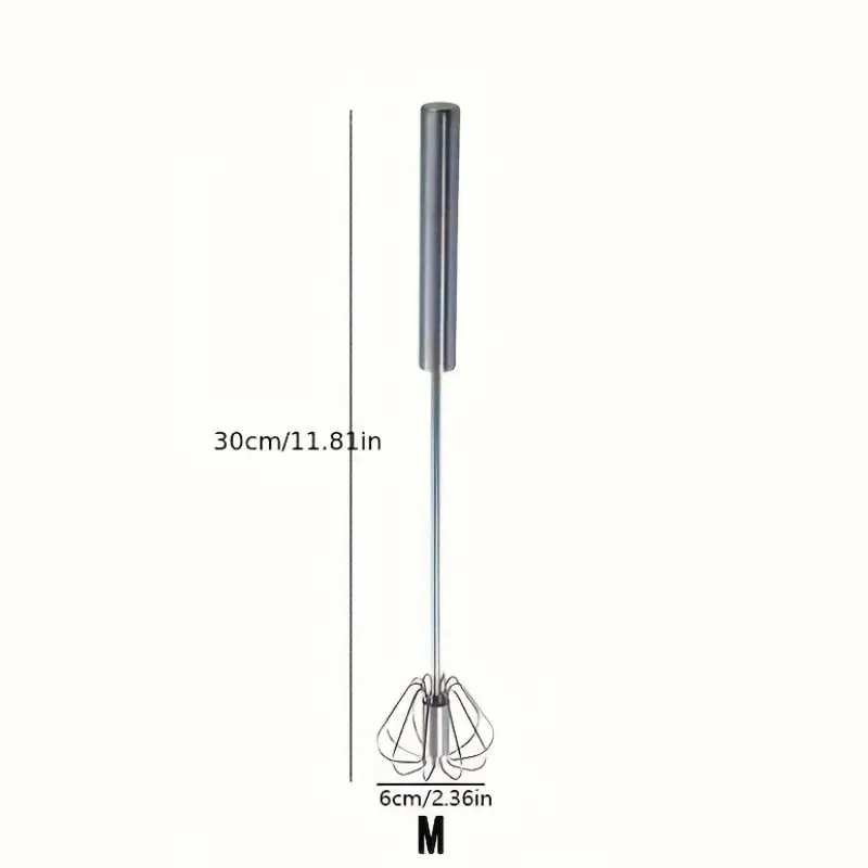 Stainless Steel Egg Beater Durable Semi-Automatic Mixer for Effortless Egg Cream Mixing Stirring and Beating for Kitchen Baking