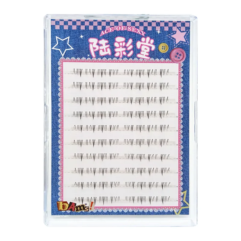 6-7mm ACE Dense Cat Korean Lower Eyelashes Air Fairy Fake Eyelash Segmented Natural Under Lashes Extension Manga Eye Makeup Tool
