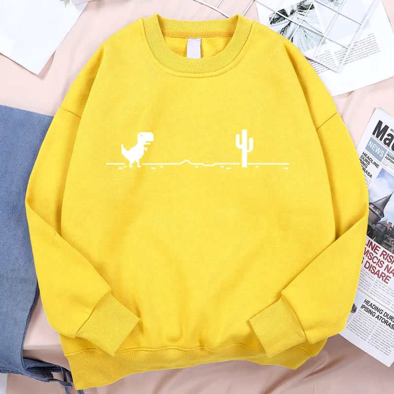 Rede mau funcionamento pequeno dinossauro moletom masculino feminino casual com capuz hip hop confortável streetwear solto roupas quentes hoodies