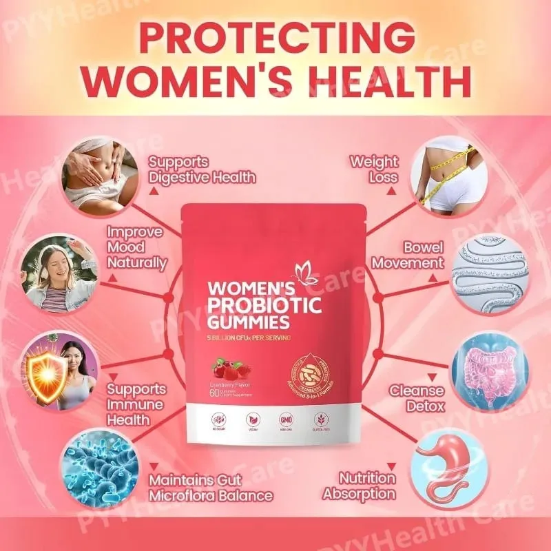 Probiotic for Women Probiotic Gummies Feminine Daily Wellness Balance Ph Gummies Cranberry Probiotics Health Yeast Ph Balance — image 3