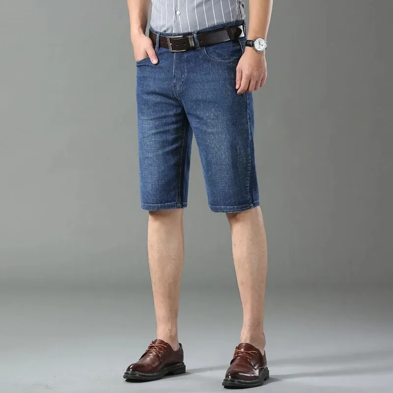 Summer Shorts Jeans Men Denim Pants Stretch Black Fashion Design Men's Jeans Slim Straight Male Short Jeans
