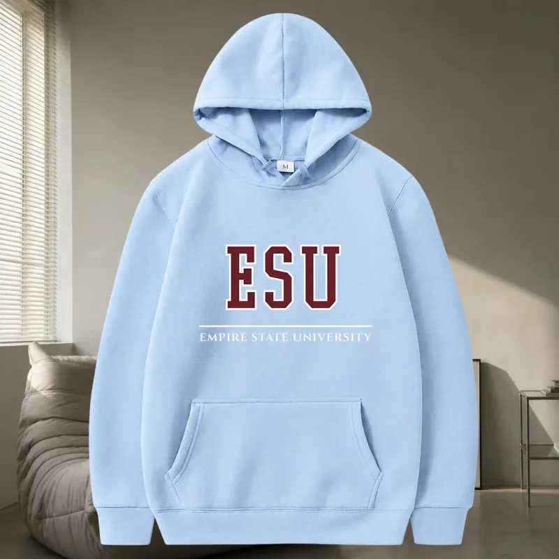 ESU Empire State University Hoodie Sweatshirt Brand New Day Merch Peter Hoodies Unisex Spring and Summer Long Sleeve