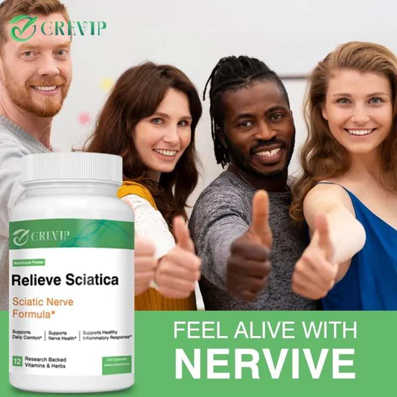 Sciatic Nerve Health Support - Helps Relieve Joint Pain Supports Daily Nervous System Bone & Nerve Health Balances Inflammation
