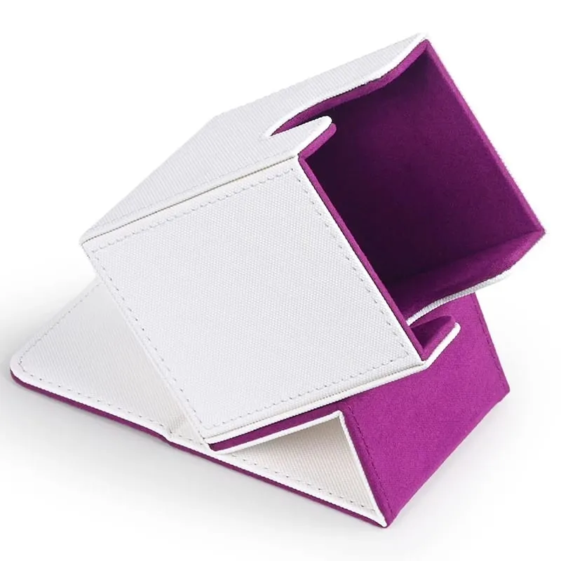 Caixa de baralho de cartas com capacidade para mais de 100 cartas de couro pu, caixa de armazenamento de cartões para jogos tcg, cartas comerciais.
