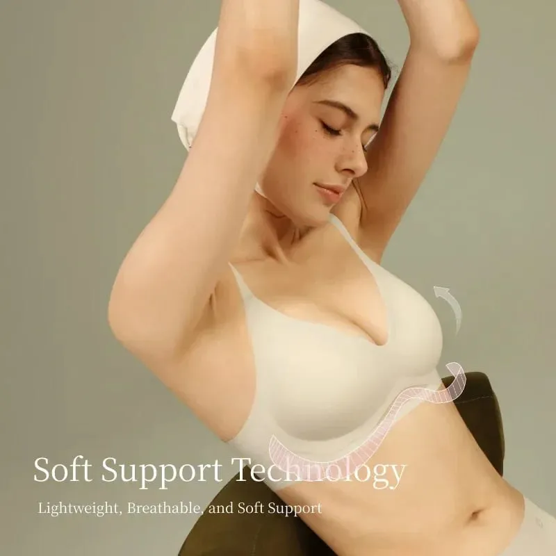 Sady podprsenky pro ženy Sexy dvoudílné spodní prádlo Push Up Bezešvé Bezdrátové Hladké Prodyšné Souprava podprsenky a Kalhotky MX225+N176