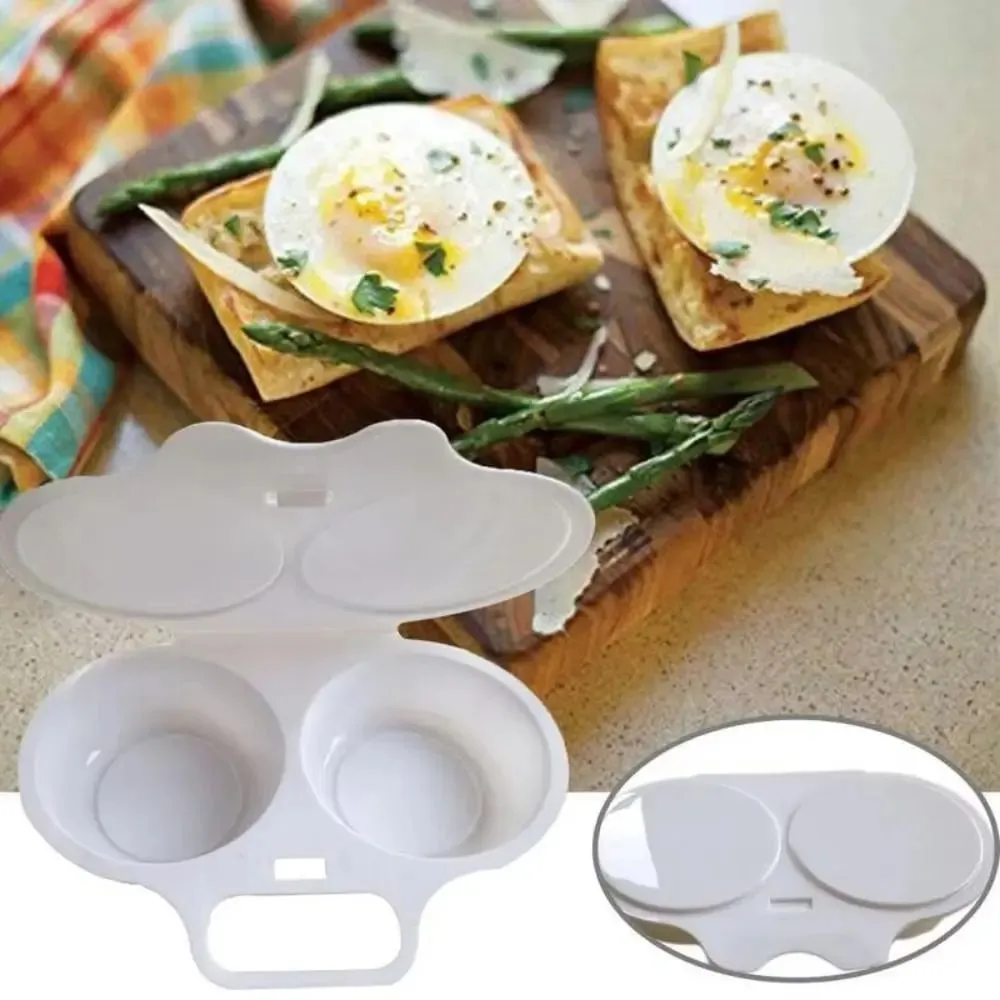 Food Grades Microwave Egg Cooker Kitchen Cooking Mold Easy To Clean Egg Steamer Portable Heat Resistant Steamed Egg Box