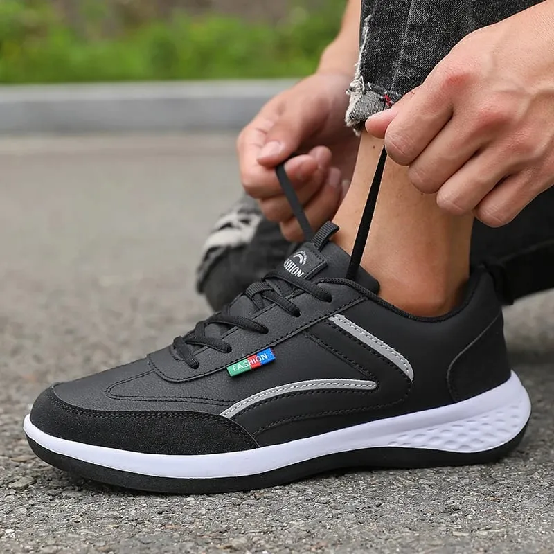PU-leer herenschoenen Sneakers Zomer Mode Ademende Italiaanse loopschoenen Italiaanse ademende vrijetijdsbesteding Mannelijke casual sneakers