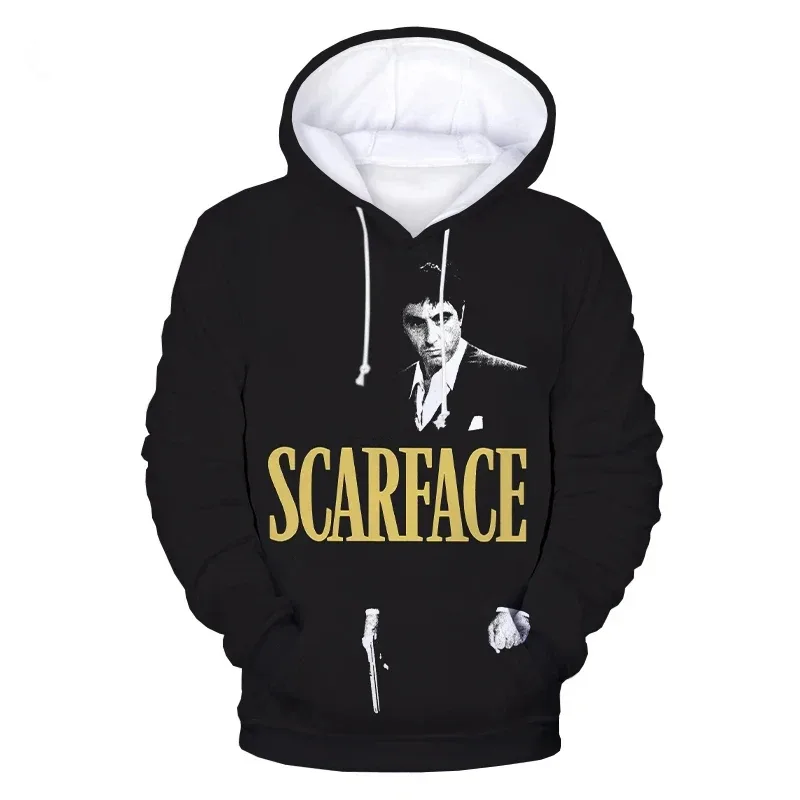 Scarface Movie 3D Print Hoodies Men Women Fashion Streetwear Oversized Sweatshirts Hoodie Male Pullovers Tracksuit Man Clothing