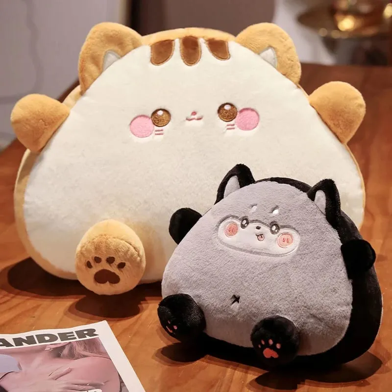 20cm Rice Ball Cat Plush Pillow Cute Onigiri Kitten Stuffed Cushion Soft Fluffy Throw Pillow Sofa Bedroom Decor Gift