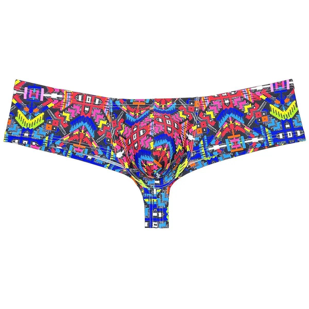 Sexy Mens Print Swim Thongs Ultrathin Quick-dry Swimwear Low-rise Bikini-Style Back Briefs Underwear Elastic Boxer Shorts Beach