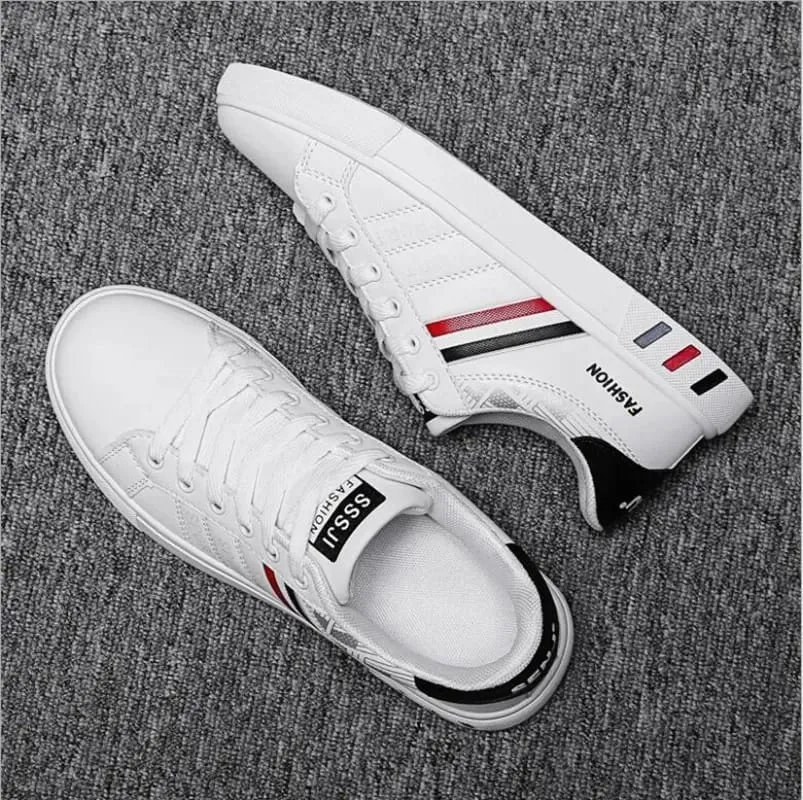 Moda tênis masculino vulcanizar sapatos grossos planos confortáveis ​​primavera outono plataforma sapatos masculinos esportes casuais sapatos brancos 2025
